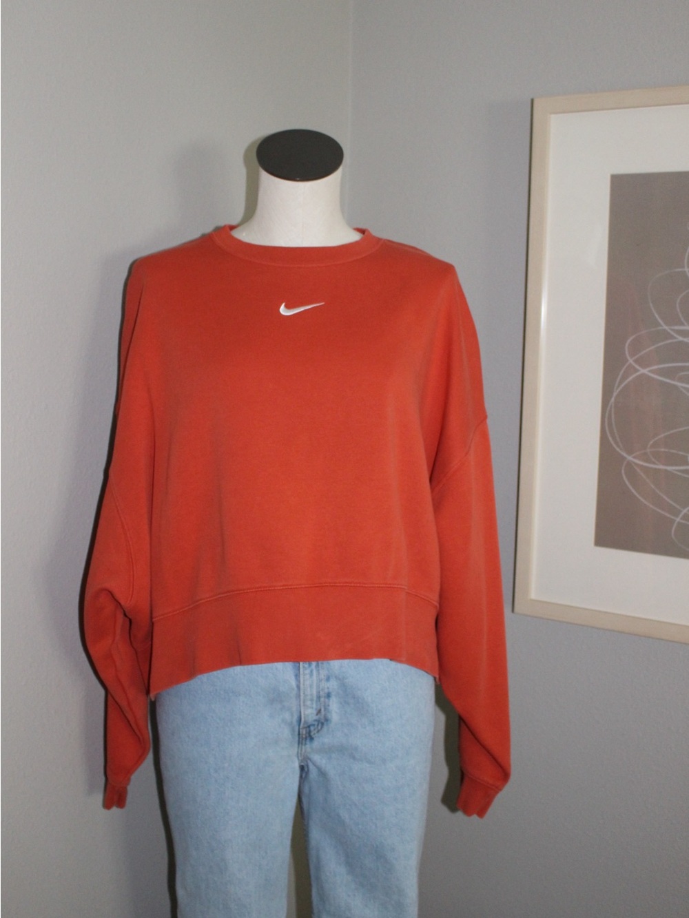 Nike Orange Cropped Center Swoosh